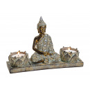 hurtownia Mieszkanie & Dekoracje: Buddha 2 Teelichthalter poli Brown (B / G ...