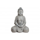 Buddha in grigio, sguardo di pietra, polyresin, B4