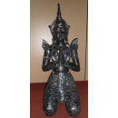 Buddha realizzato in poli nero (L / A / P) 34x73x3