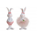  Bunny Girl, Boy in Poly Pink / Pink, White 2-fac