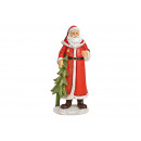 Babbo Natale in poli rosso (B / H / D) 11x25x8cm