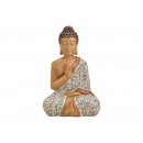 Buddha seduta in poli beige (L / A / P) 32x25x48 c
