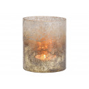 Porta tealight in vetro grigio (L / A / P) 12x14x1