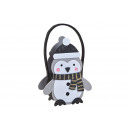 nagyker Táskák és utazási kellékek: Szürke filcből készített táska pingvinek (szélessé