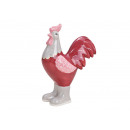 Gallo in ceramica rosa / rosa (L / A / P) 16x22x9c