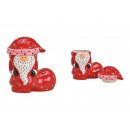 Vaso di stivali di Babbo Natale in ceramica rosso 
