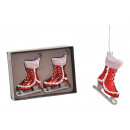 mayorista Deportes y mantenimiento fisico: Juego de percha navideña patines de hielo 7x9x4cm