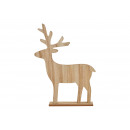 Espositore Cervo in legno marrone (L / A / P) 33x4