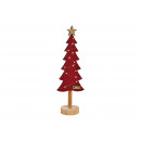 Fából készült karácsonyfa, textil Bordeaux (Szé / 