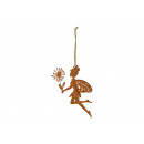  Hanger fairy, rusty Finish made of metal brown (W