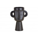 Ceramiczny wazon na twarz czarny (W / H / D) 17x24