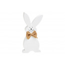 Drewniany królik biały (szer./wys./gł.) 8x18x2cm