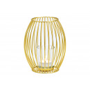 Lanterna in metallo, vetro oro (L/A/P) 13x16x13cm