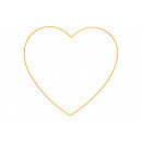 Appendiabiti cuore in metallo dorato (L/A) 50x48cm