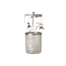 Lanterna di vetro con renna di fissaggio in metall