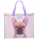  Bevásárló táska tervezés francia bulldog WOOF