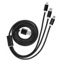 Câble USB 3 en 1 Noir