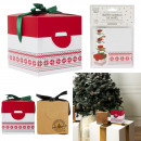 foldable christmas gift box 13x13cm, 2-fold assort