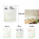 stone scented candle h6.5cm, 3- times assorted