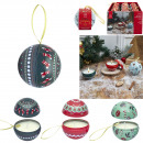 bougie parfumee boule de noel, 3-fois assorti