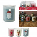 scented candle pompon noel tradi, 3- times assorte