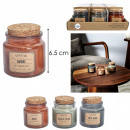scented candle apothecary pot h6.5cm, 3-fold assor