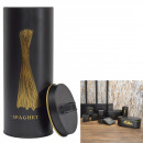 black and gold spaghetti tin