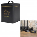 black and gold metal box for pasta