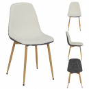 bouclette chair and grey textils