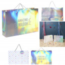 holographic gift bag 50x12x33, 2-fold assorted