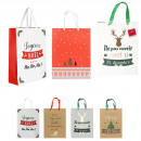 sac cadeau noel 21.5x8x28.5cm, 4-fois assorti