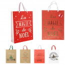 sac cadeau noel 28x8x37cm, 4-fois assorti