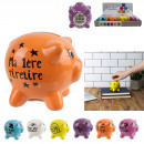 piggy bank words h7.8cm, 6-fold assorted