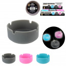 glow-in-the-dark silicone ashtray, 3-fold assorted