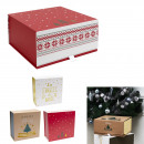 christmas gift box 25x25x12cm, 3-fold assorted