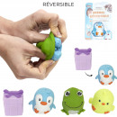 reversible stretch animal toy, 4-fold assorted