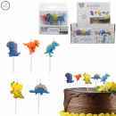 wholesale Toys: dinosaur birthday candle x5