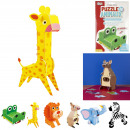 3d puzzle animals, 6- times assorted