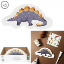 plate cardboard dinosaur x6