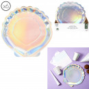 assiette en carton sirene x6