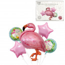 flamingo foil balloon x4
