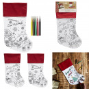 christmas stocking to color and felt-tip pens, 2-f