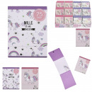girly notepad 75 pages, 2-fold assorted