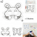 balloon masks to color x2, 2-fold assorted