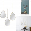 sixte gilded hanging drop mirror x3