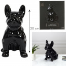 bulldog ceramique noir 20cm