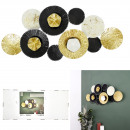 gold white and black wall decor