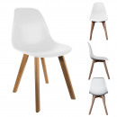 Scandinavian chair for children with a white shell