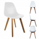 Scandinavian chair with white shell