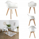 white scandinavian armchair